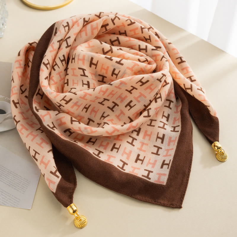 Cravate carrée magnétique élégante à pois roses rétro pour femme - Style n° 4 - image 3