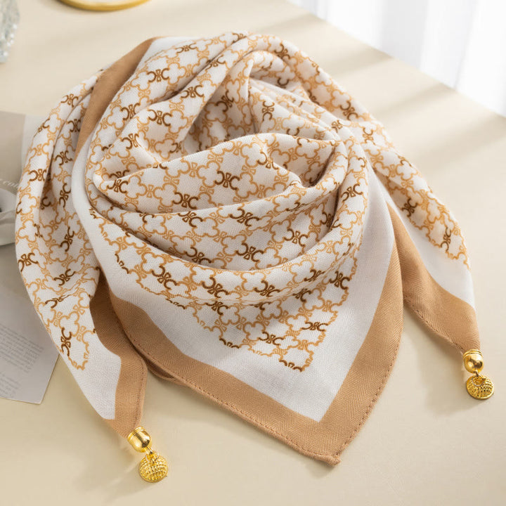 Cravate carrée magnétique élégante à pois roses rétro pour femme - Style n° 8 - image 7