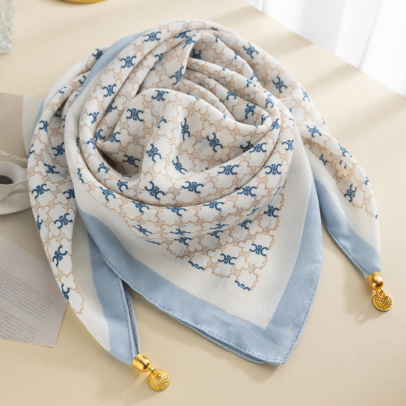 Cravate carrée magnétique élégante à pois roses rétro pour femme - Style n° 9 - image 8