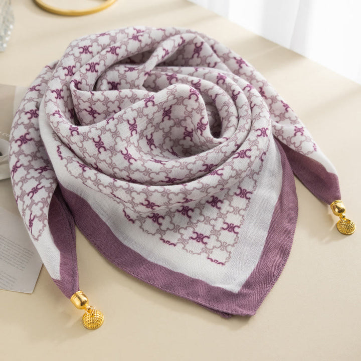 Cravate carrée magnétique élégante à pois roses rétro pour femme - Style n° 10 - image 9