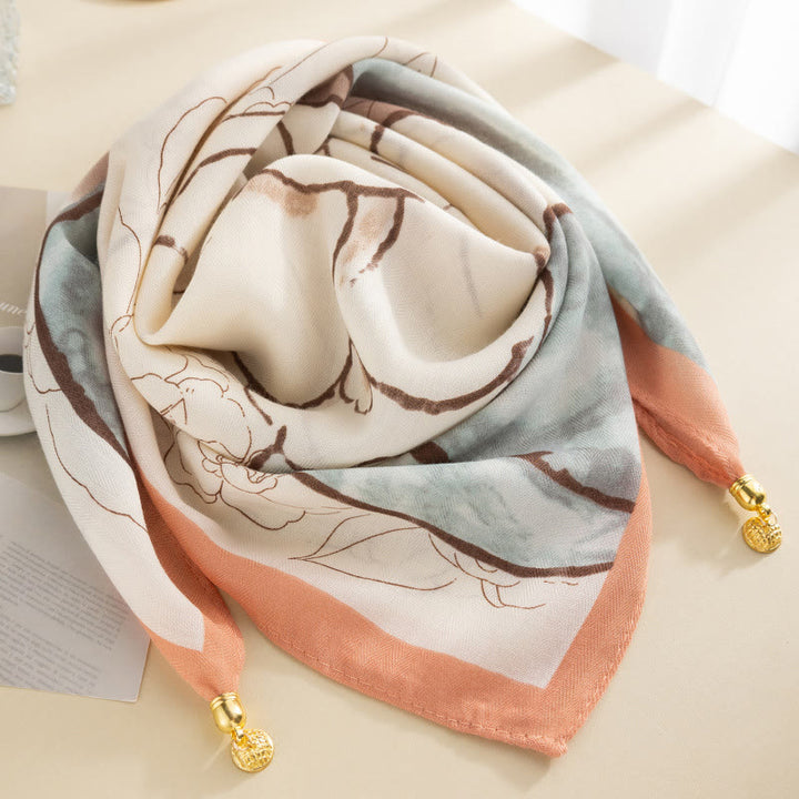 Cravate carrée magnétique élégante à pois roses rétro pour femme - Style n° 17 - image 16