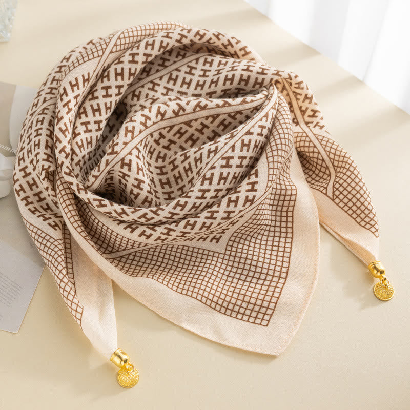 Cravate carrée magnétique élégante à pois roses rétro pour femme - Style n° 21 - image 20