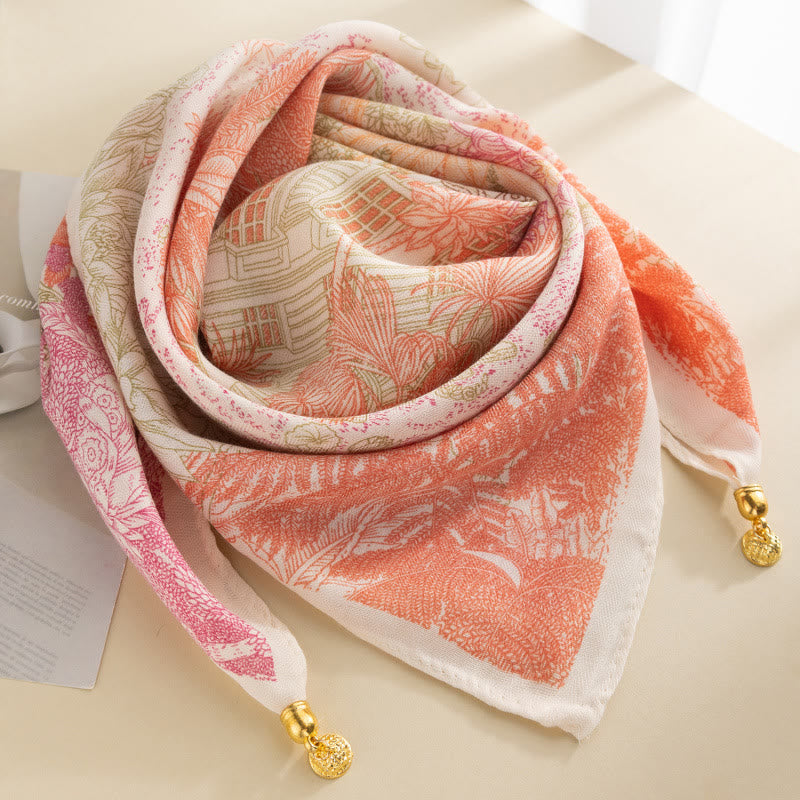 Cravate carrée magnétique élégante à pois roses rétro pour femme - Style n° 23 - image 22