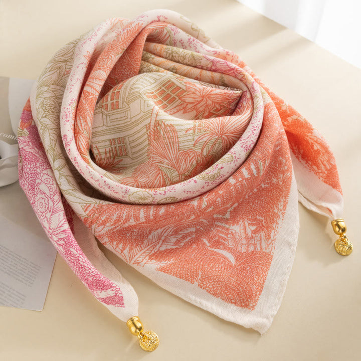 Cravate carrée magnétique élégante à pois roses rétro pour femme - Style n° 23 - image 22