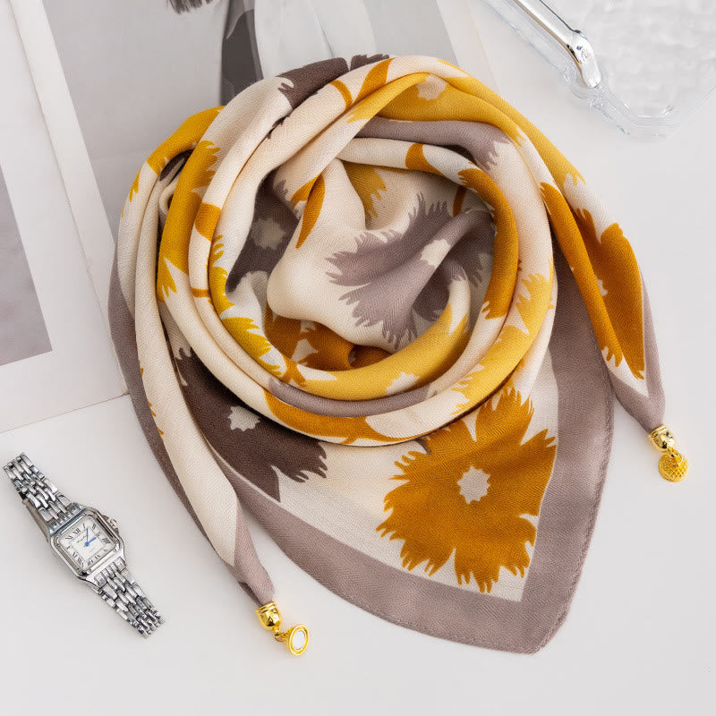 Cravate carrée magnétique élégante à pois roses rétro pour femme - Style n° 39 - image 37