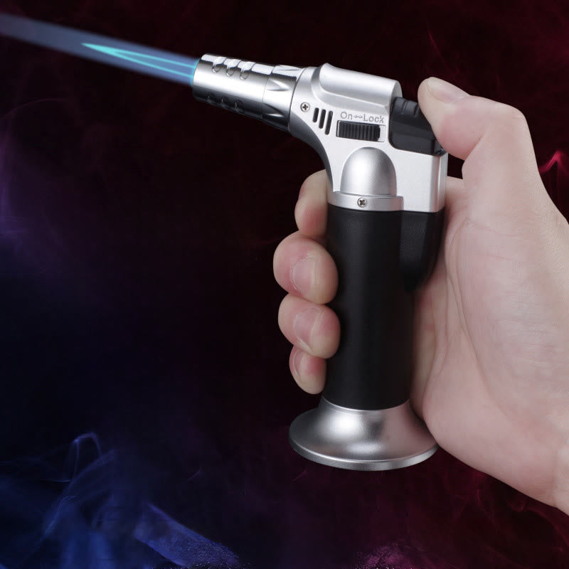 Pistolet à peinture coupe-vent avec poignée et briquet à butane - Argent - image 0