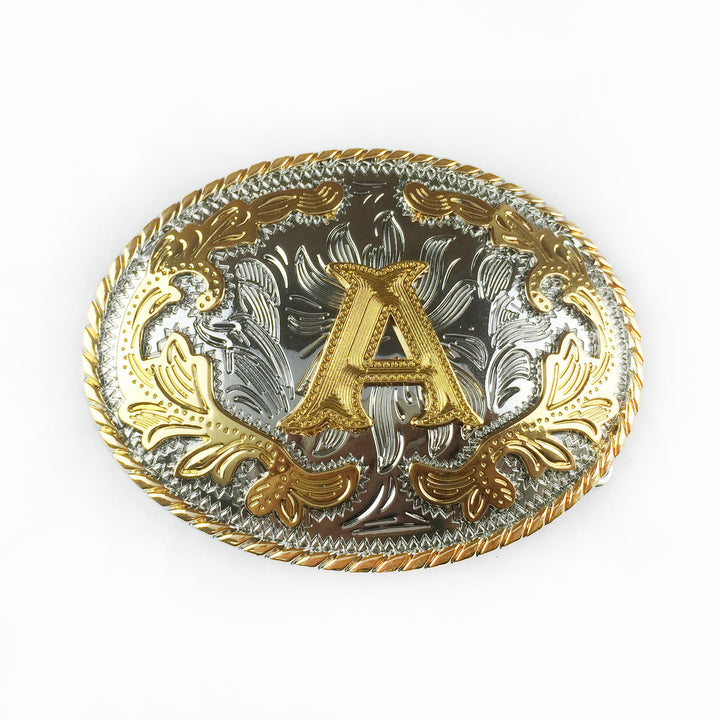 Ceinture en cuir pour homme avec boucle ovale dorée sculptée en lettres - UN - Sans ceinture - image 10