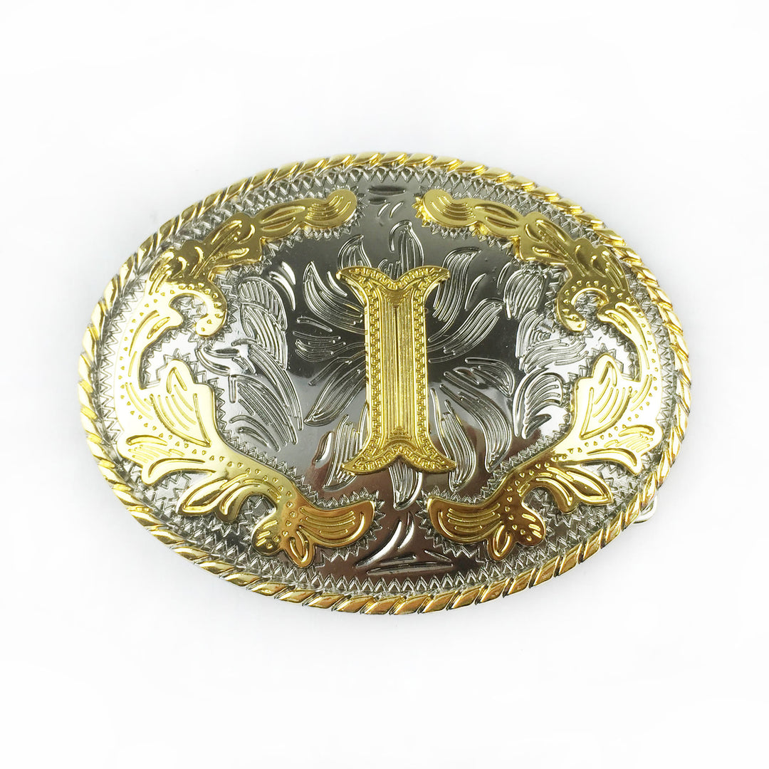 Ceinture en cuir pour homme avec boucle ovale dorée sculptée en lettres - je - Sans ceinture - image 16