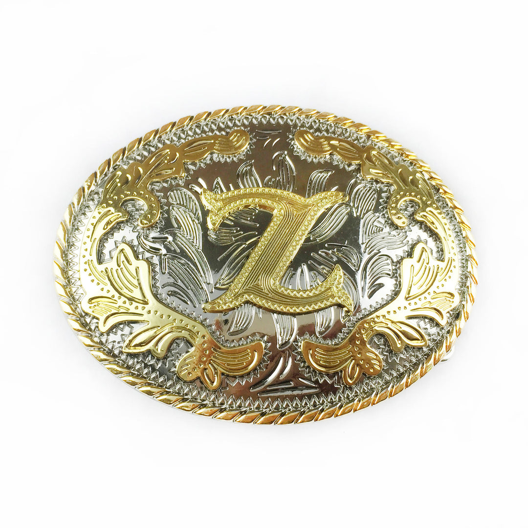 Ceinture en cuir pour homme avec boucle ovale dorée sculptée en lettres - Z - Sans ceinture - image 25