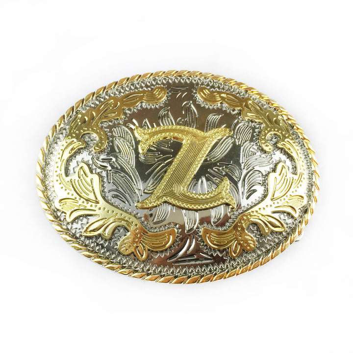 Ceinture en cuir pour homme avec boucle ovale dorée sculptée en lettres - Z - Sans ceinture - image 25