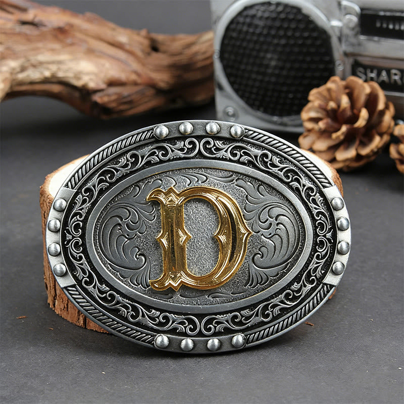 Ceinture en cuir pour homme, argentée, noire, ovale, avec boucle dorée. - D - Sans ceinture - image 11
