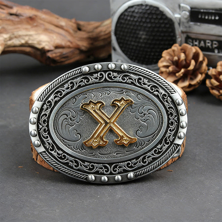 Ceinture en cuir pour homme, argentée, noire, ovale, avec boucle dorée. - X - Sans ceinture - image 31