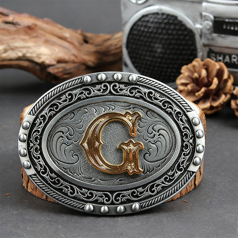 Ceinture en cuir pour homme, argentée, noire, ovale, avec boucle dorée. - G - Sans ceinture - image 14