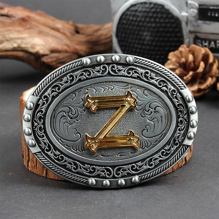 Ceinture en cuir pour homme, argentée, noire, ovale, avec boucle dorée. - Z - Sans ceinture - image 33