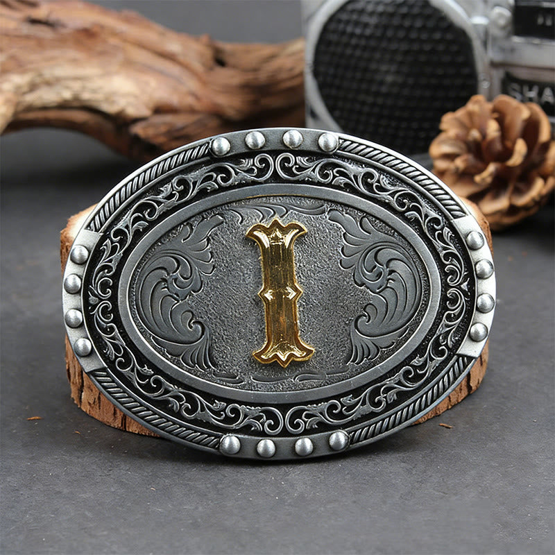 Ceinture en cuir pour homme, argentée, noire, ovale, avec boucle dorée. - je - Sans ceinture - image 16