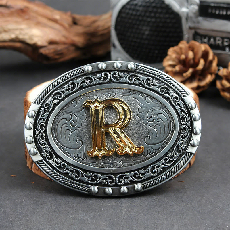 Ceinture en cuir pour homme, argentée, noire, ovale, avec boucle dorée. - R - Sans ceinture - image 25