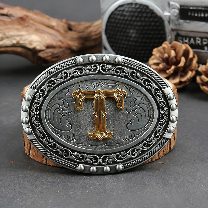 Ceinture en cuir pour homme, argentée, noire, ovale, avec boucle dorée. - T - Sans ceinture - image 27