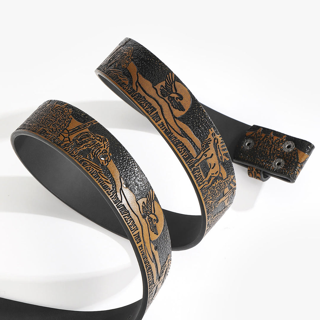 Ceinture en cuir à faire soi-même, motif faune western, sans boucle. - image 2