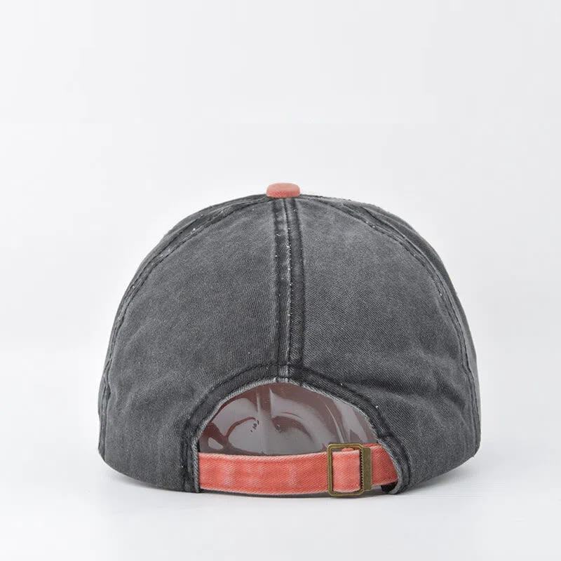 Casquette de baseball multicolore à imprimé ancre bicolore vieilli et à visière effilochée - image 2