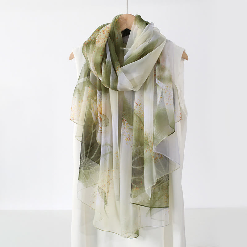Écharpe légère et fluide à imprimé floral pour femme, idéale en toute saison - image 1