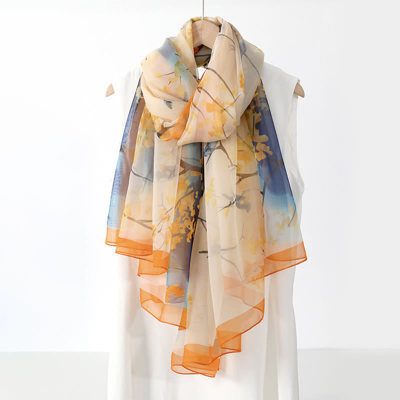 Écharpe légère et fluide à imprimé floral pour femme, idéale en toute saison - image 7