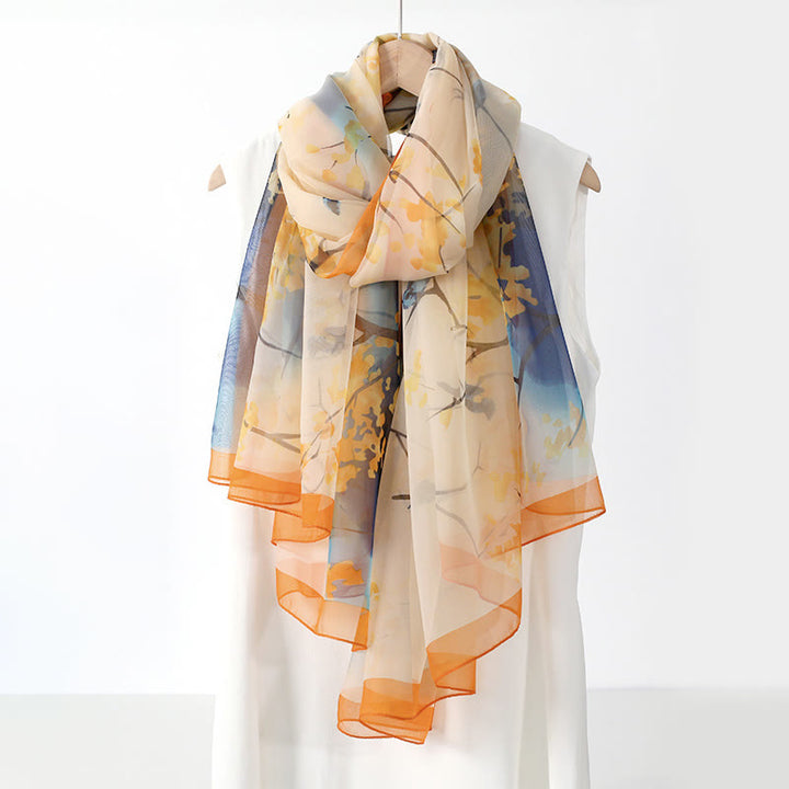Écharpe légère et fluide à imprimé floral pour femme, idéale en toute saison - image 7