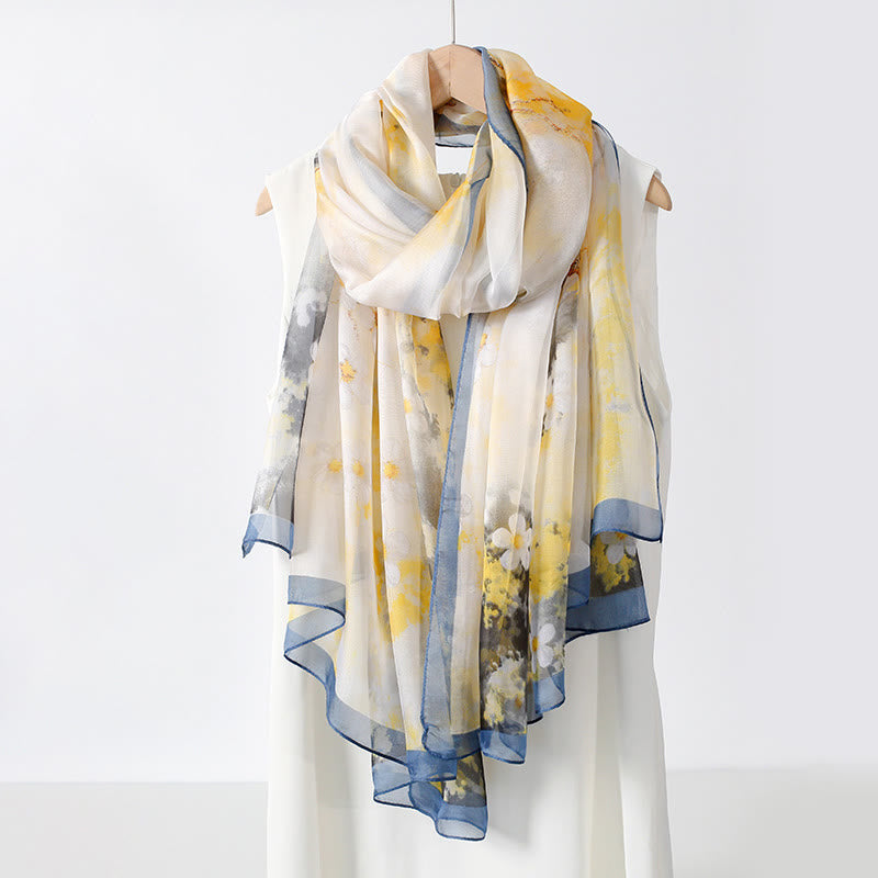 Écharpe légère et fluide à imprimé floral pour femme, idéale en toute saison - image 9