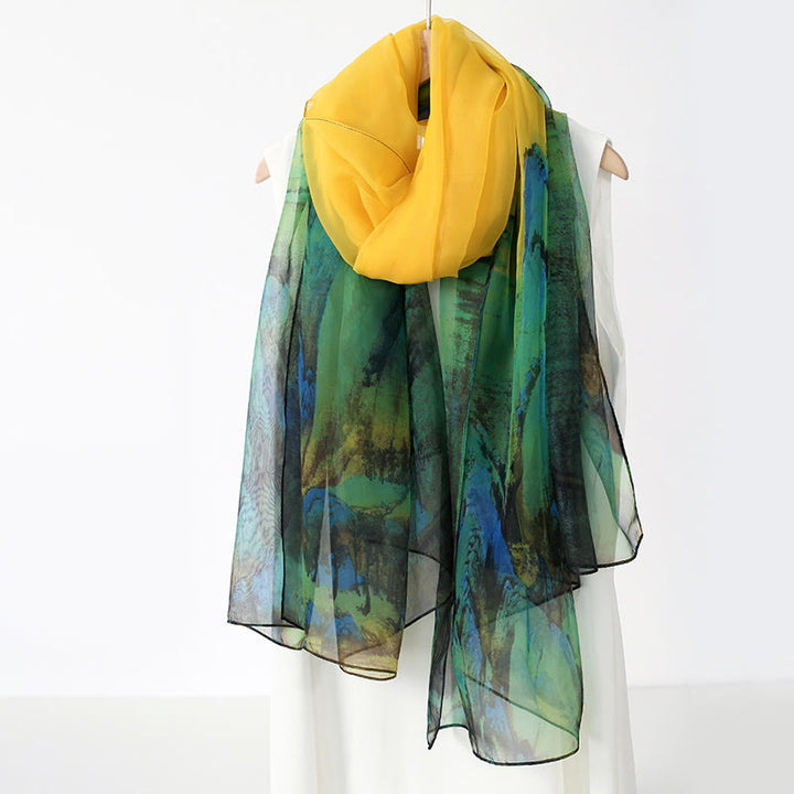Écharpe légère et fluide à imprimé floral pour femme, idéale en toute saison - image 11