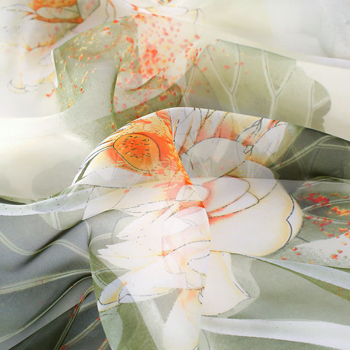 Écharpe légère et fluide à imprimé floral pour femme, idéale en toute saison - image 2