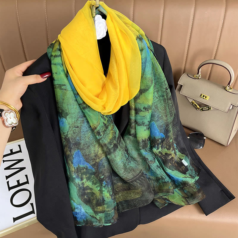 Écharpe légère et fluide à imprimé floral pour femme, idéale en toute saison - Style n° 5 - image 10