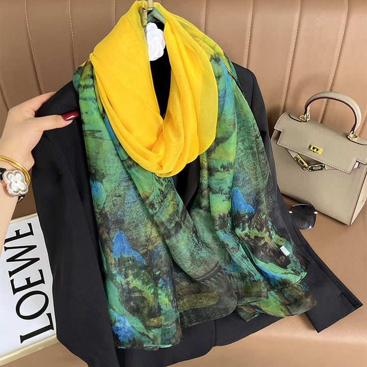 Écharpe légère et fluide à imprimé floral pour femme, idéale en toute saison - Style n° 5 - image 10