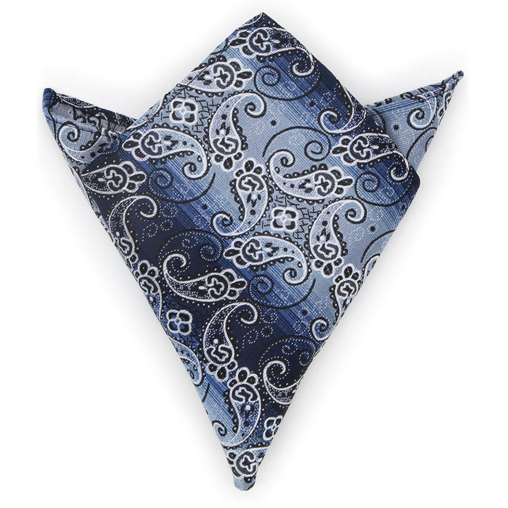 Ensemble de 3 cravates pour homme, motif cachemire dégradé bleu - image 5