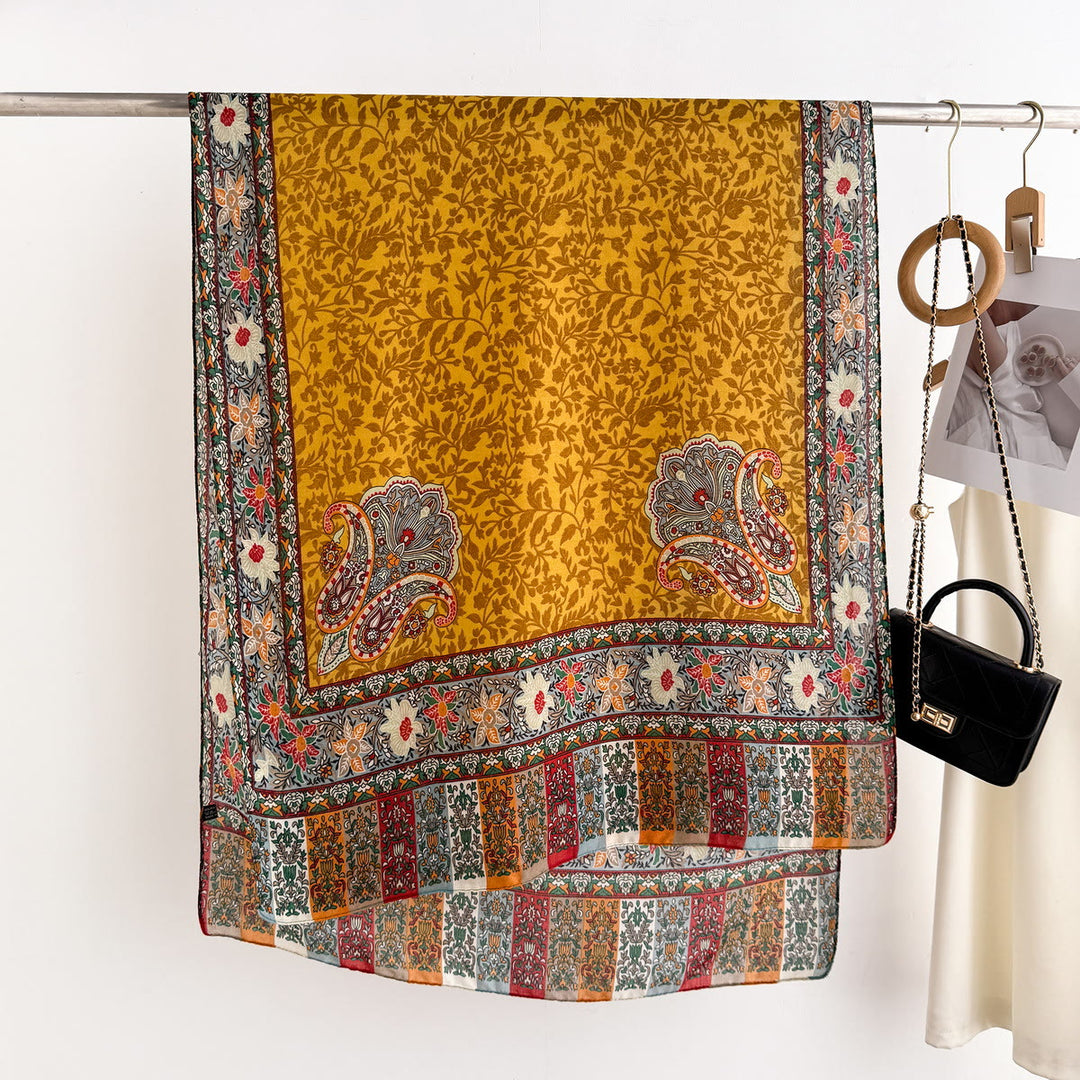 Écharpe légère et fluide à motifs rétro pour femme - image 5