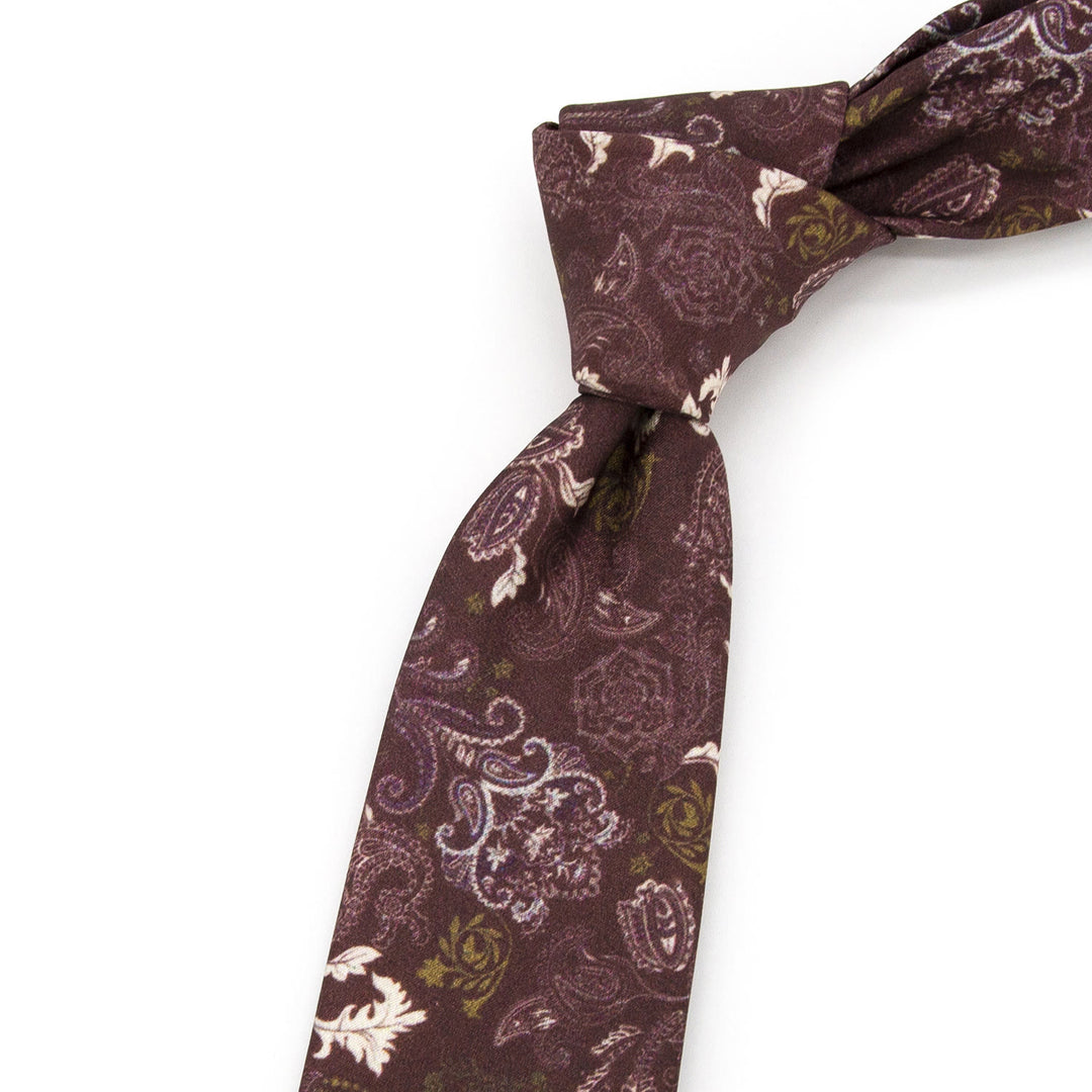 Cravate large pour homme, style rétro intemporel, à imprimé floral - image 20