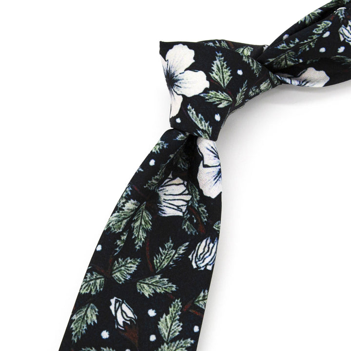 Cravate large pour homme, style rétro intemporel, à imprimé floral - image 11