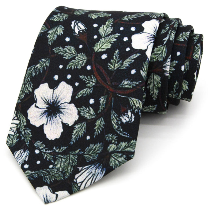 Cravate large pour homme, style rétro intemporel, à imprimé floral - image 10