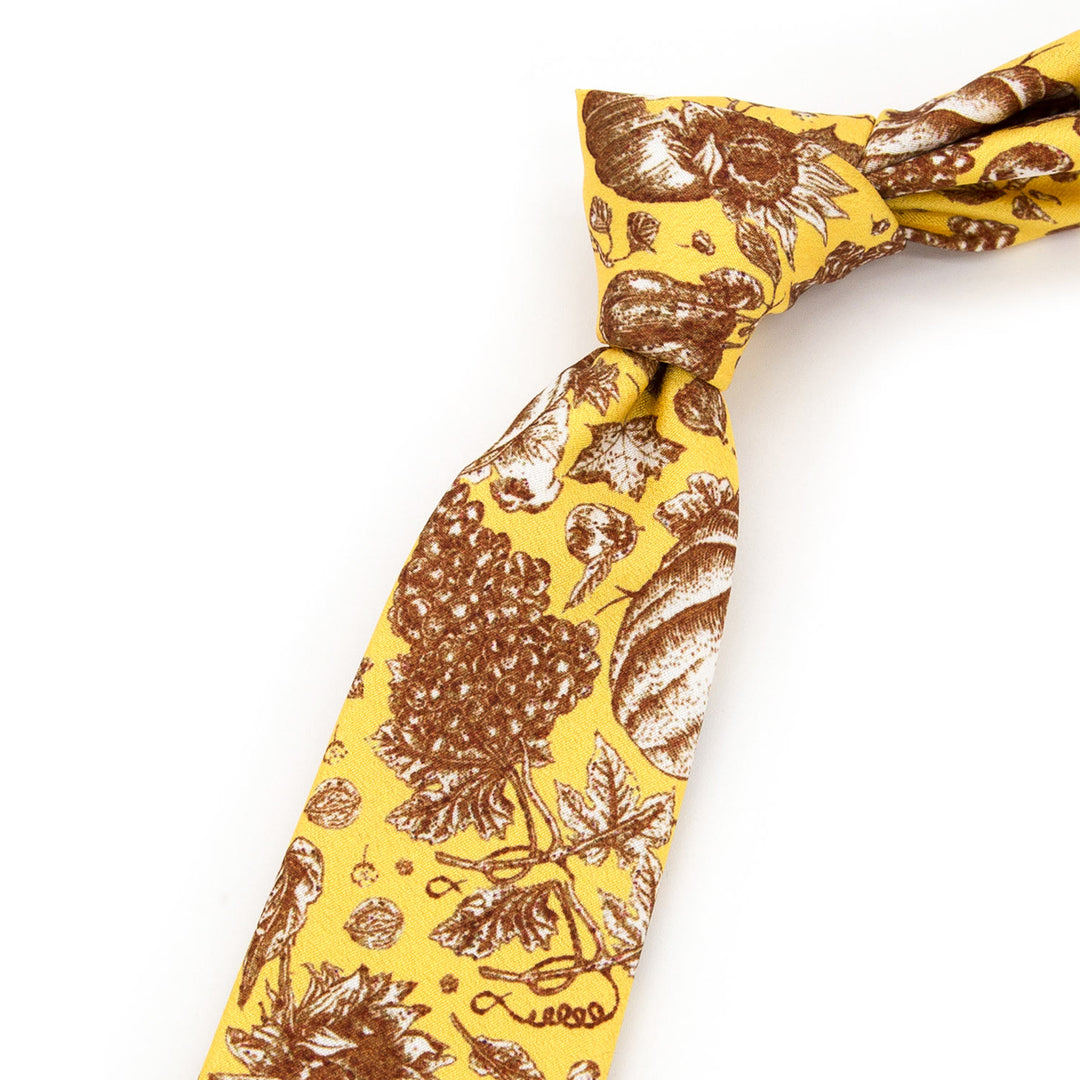 Cravate large pour homme, style rétro intemporel, à imprimé floral - image 8