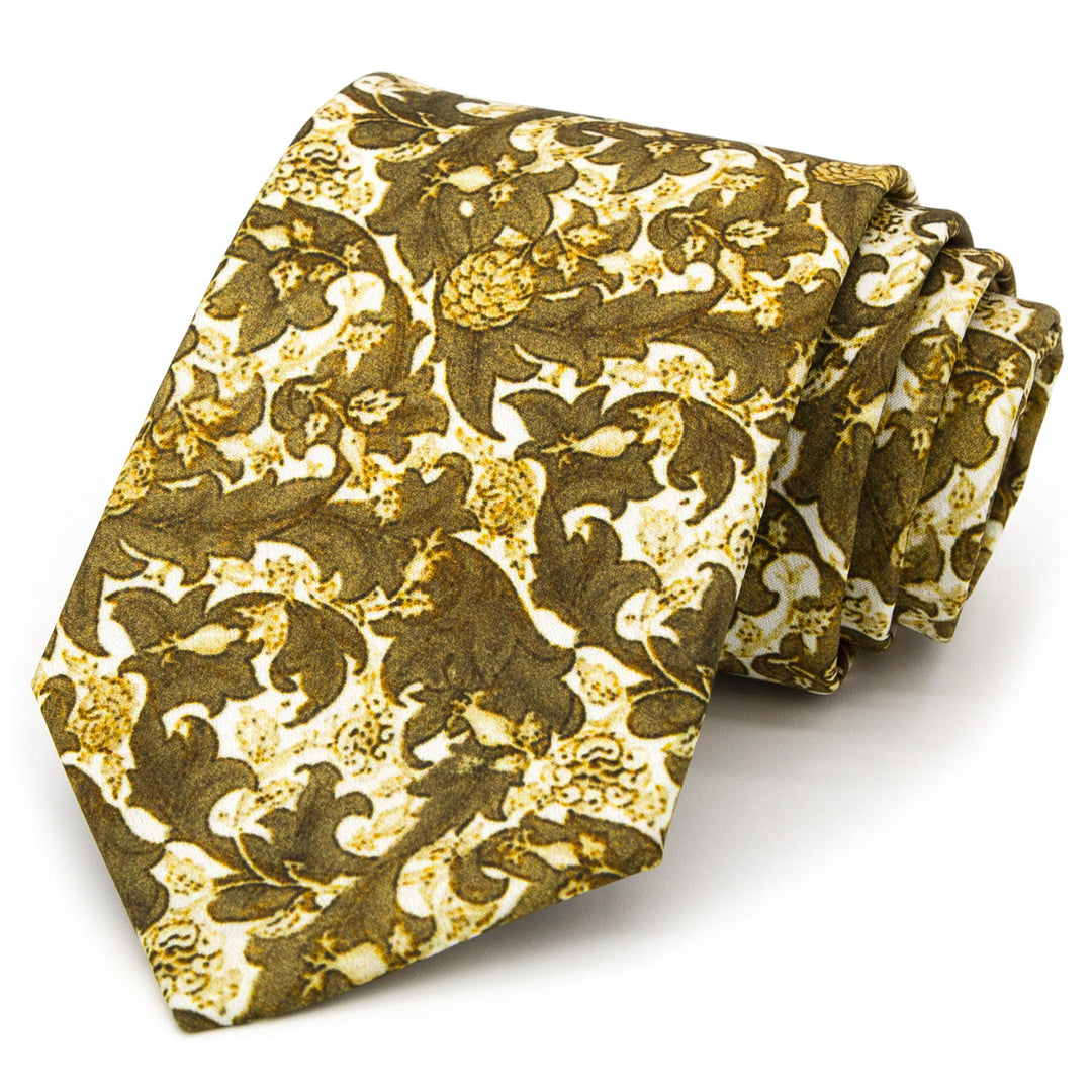 Cravate large pour homme, style rétro intemporel, à imprimé floral - image 16