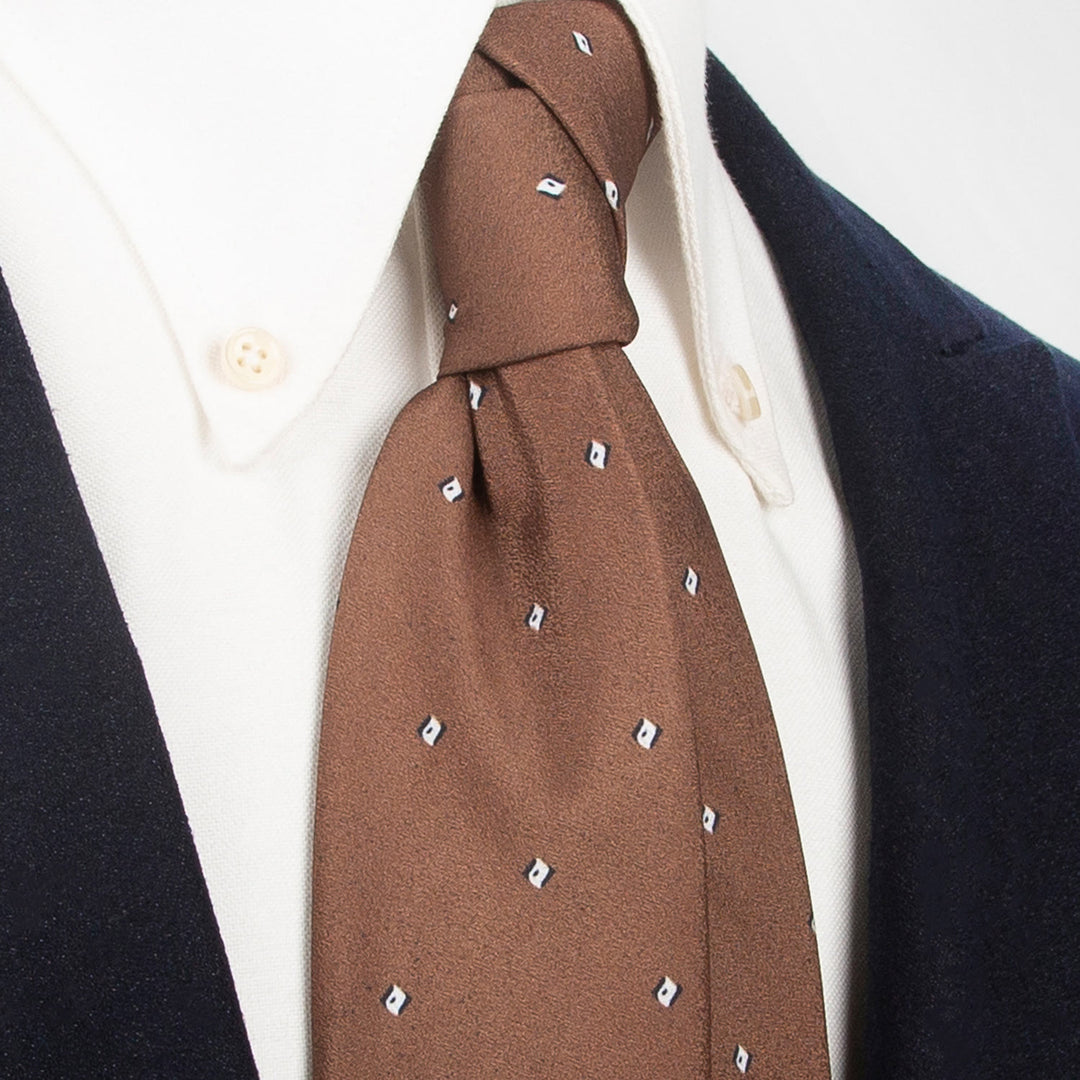 Cravate large pour homme, style rétro intemporel, à imprimé floral - Brun - image 24