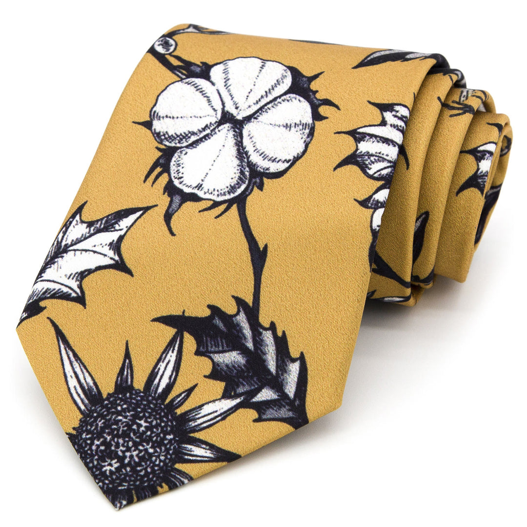 Cravate large pour homme, style rétro intemporel, à imprimé floral - image 13