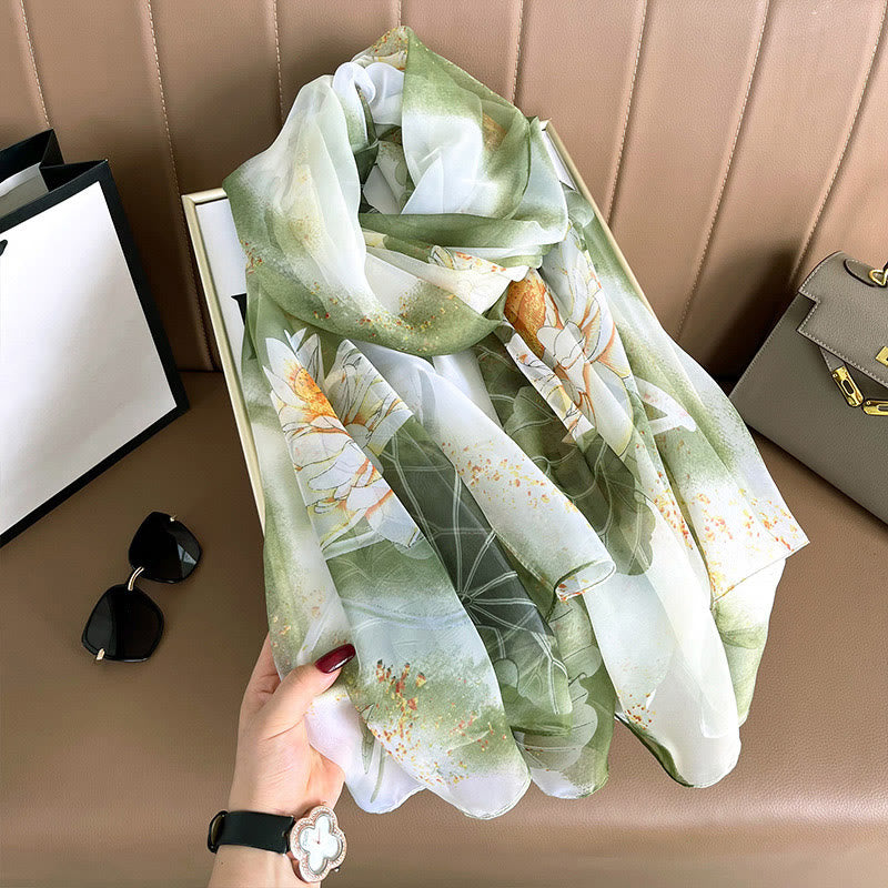 Écharpe légère et fluide à imprimé floral pour femme, idéale en toute saison - Style n° 1 - image 0