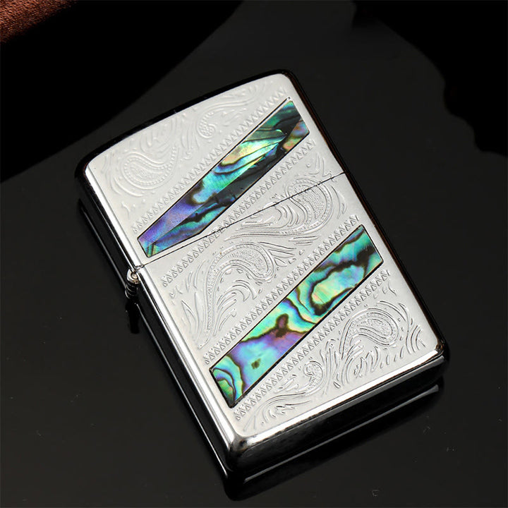 Briquet à pétrole en forme de coquillage sculpté avec boussole - Style n° 6 - image 9
