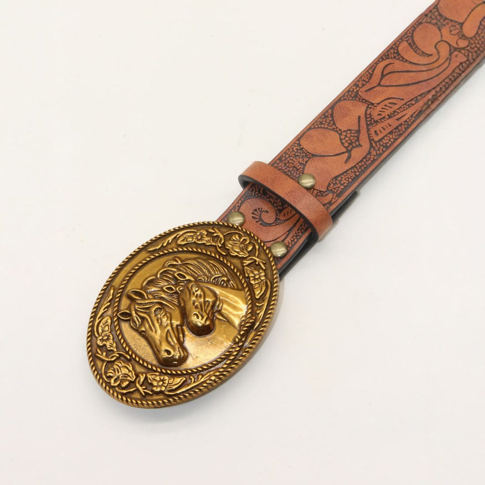 Ceinture en cuir gaufré style western pour homme - image 1