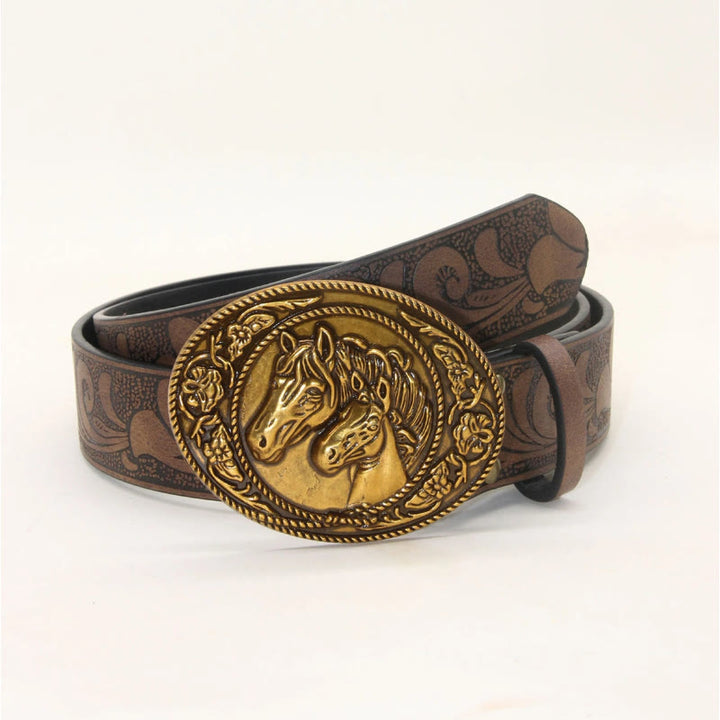 Ceinture en cuir gaufré style western pour homme - Style n° 2 - 38 - image 4