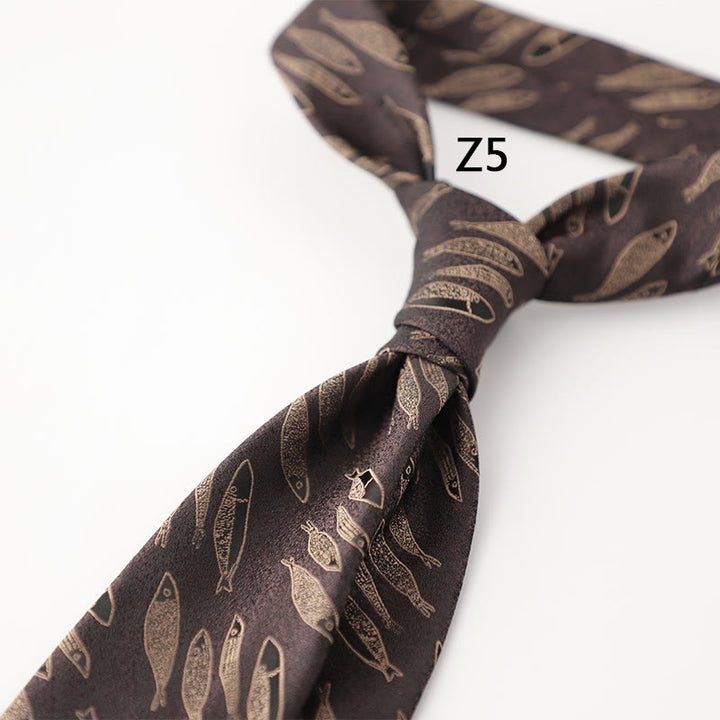 Cravates pour hommes en tissu soyeux à motifs ornementaux - Style n° 5 - image 12
