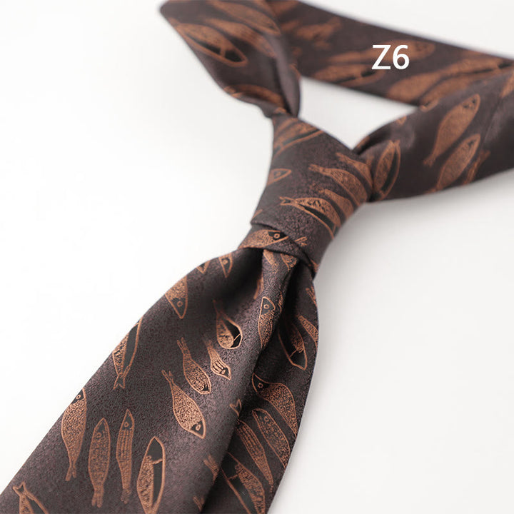 Cravates pour hommes en tissu soyeux à motifs ornementaux - Style n° 6 - image 14