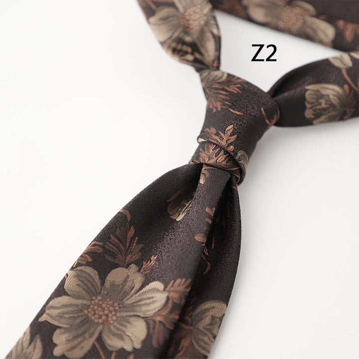 Cravates pour hommes en tissu soyeux à motifs ornementaux - Style n° 2 - image 6