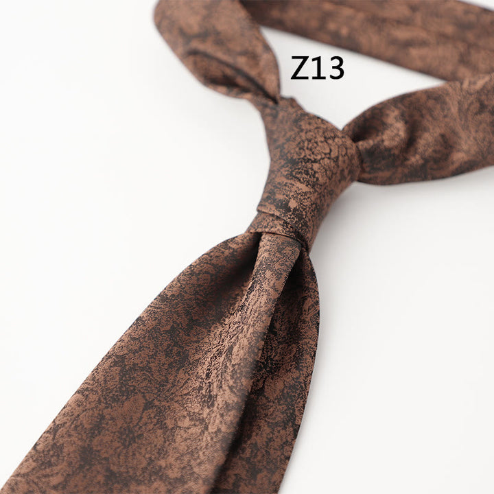 Cravates pour hommes en tissu soyeux à motifs ornementaux - Style n° 13 - image 28