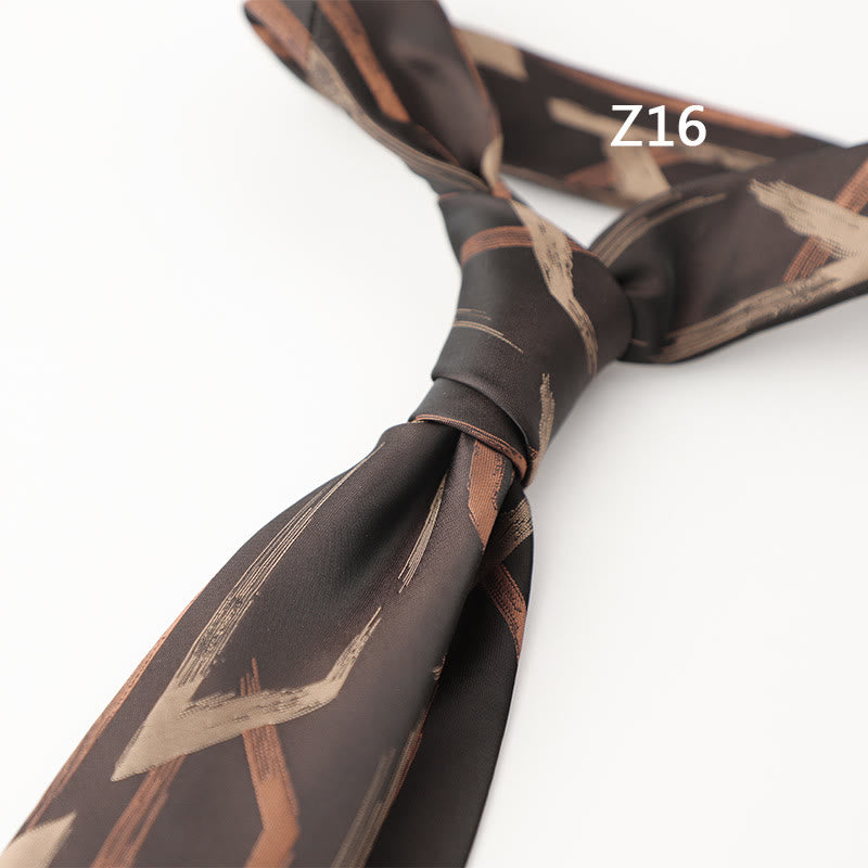 Cravates pour hommes en tissu soyeux à motifs ornementaux - Style n° 16 - image 34
