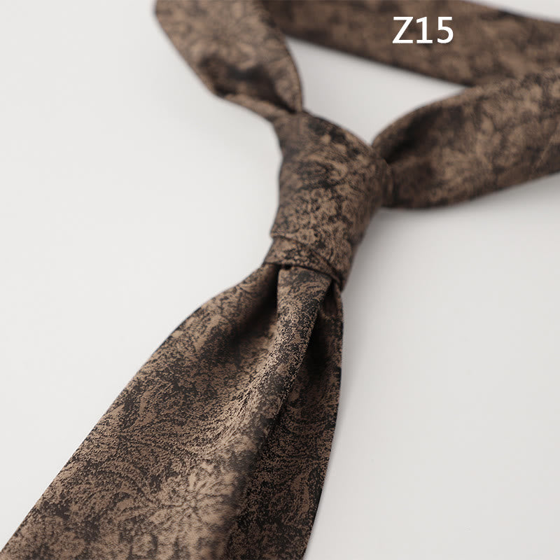 Cravates pour hommes en tissu soyeux à motifs ornementaux - Style n° 15 - image 32